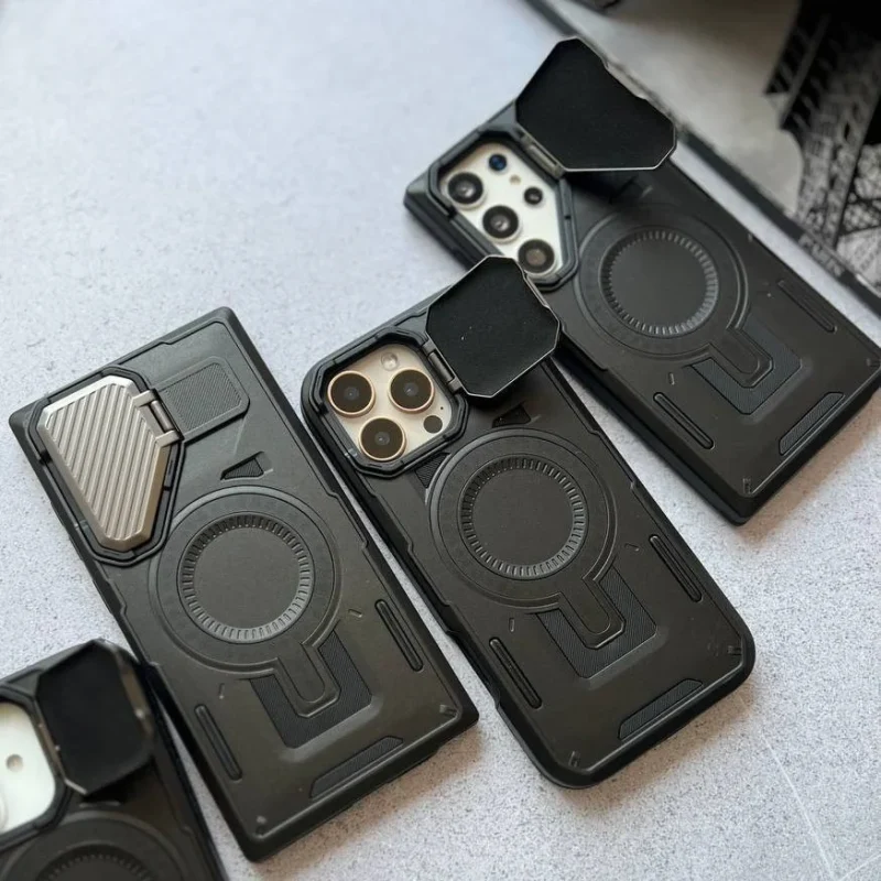 قاب مگ سیف کاور لنزدار مدل IRON Shell MagSafe مناسب گوشی سامسونگ - Image 1