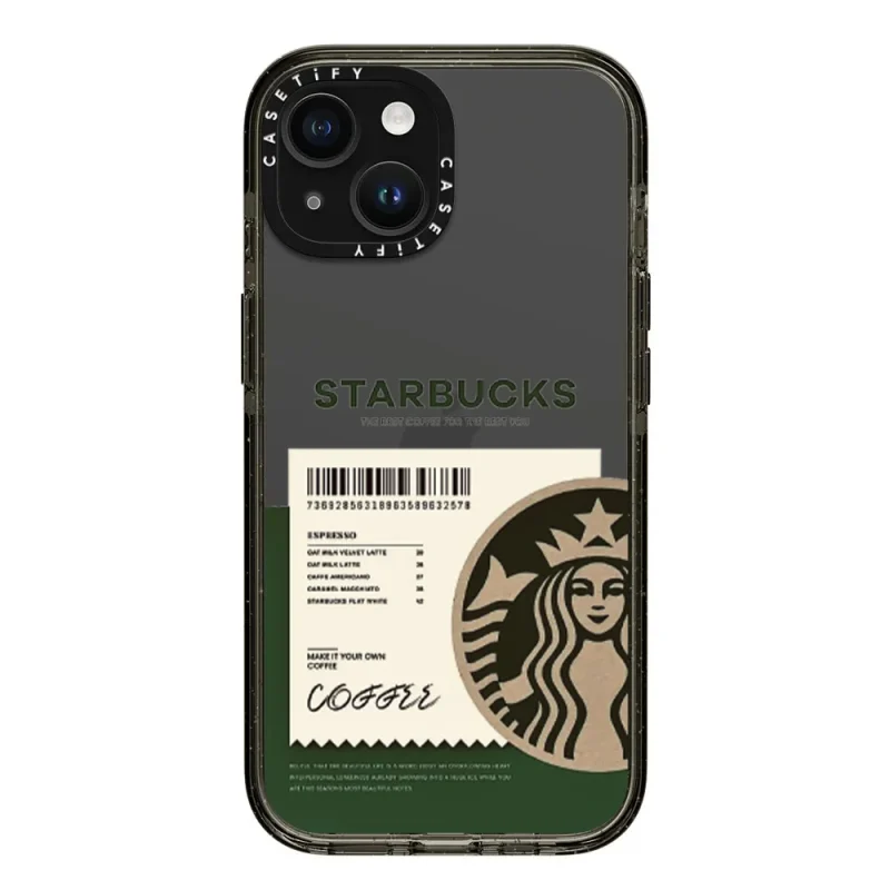 قاب چاپی سفارشی شفاف casetify طرح Starbucks کد 0190 مناسب گوشی سامسونگ - Image 1