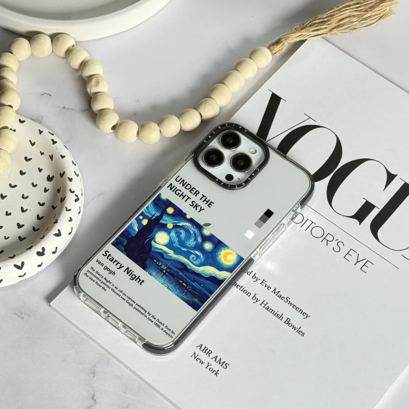 قاب چاپی سفارشی شفاف casetify طرح starry night ونگوگ کد 0394 مناسب گوشی سامسونگ - Image 3