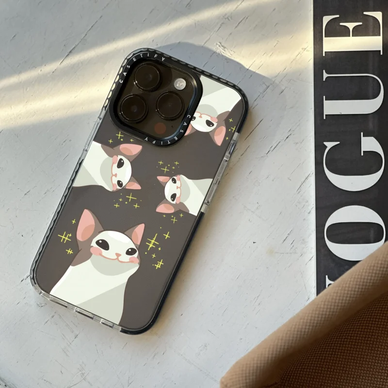 قاب چاپی سفارشی شفاف casetify طرح mimcat کد 0447 مناسب گوشی سامسونگ - Image 5