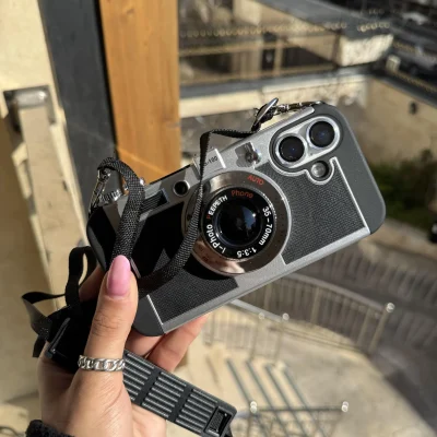 قاب دوربین کمرا مدل Camera 3D با آویز مناسب گوشی آیفون مناسب گوشی آیفون