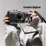 قاب‌ دوربین کمرا مدل Camera 3D با آویز مناسب گوشی آیفون مناسب گوشی آیفون - Image 3