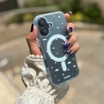 قاب ابر آبی با پاپ سوکت آینه ای طرح ستاره مناسب گوشی آیفون - Image 2