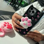 قاب سیلیکونی پاپ سوکتی طرح پنجه cat’s paw مناسب گوشی آیفون - Image 3