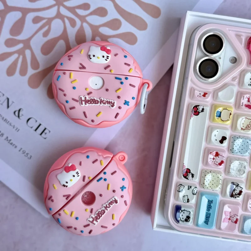 کاور ایرپاد سیلیکونی طرح دونات هلوکیتی Hello Kitty - Image 1