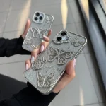 قاب پروانه طرح دیاموند Diamond butterfly با آویز مناسب گوشی سامسونگ - Image 3