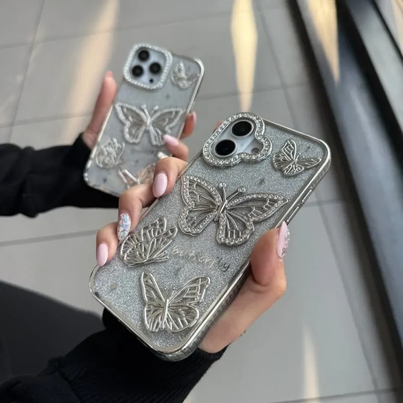 قاب پروانه طرح دیاموند Diamond butterfly با آویز مناسب گوشی سامسونگ - Image 3