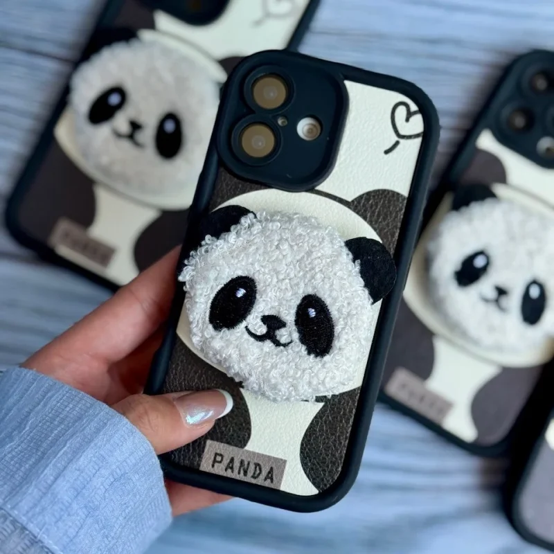 قاب پاندا عروسکی طرح Panda مناسب گوشی آیفون - Image 3