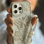 قاب پروانه طرح دیاموند Diamond butterfly با آویز مناسب گوشی سامسونگ - Image 7