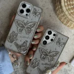 قاب پروانه طرح دیاموند Diamond butterfly با آویز مناسب گوشی سامسونگ