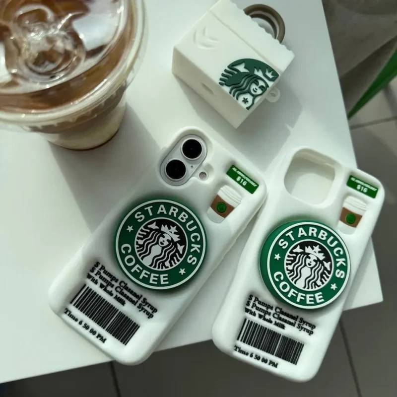 قاب سیلیکونی پاپ سوکتی استارباکس مدل starbucks مناسب گوشی آیفون - Image 2
