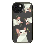 قاب چاپی سفارشی شفاف casetify طرح mimcat کد 0447 مناسب گوشی سامسونگ