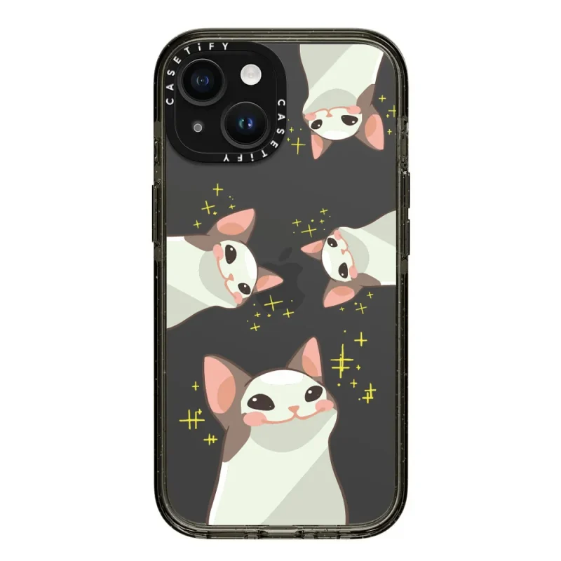 قاب چاپی سفارشی شفاف casetify طرح mimcat کد 0447 مناسب گوشی سامسونگ - Image 1