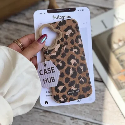 قاب پلنگی قهوه ای طرح Bonne Case مناسب گوشی آیفون