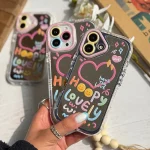 قاب آینه ای طرح هپی لاولی Happy Lovely مناسب گوشی سامسونگ - Image 2