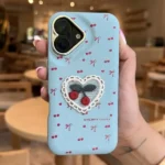 قاب پاپیون ریز قاب blue cherry مناسب گوشی آیفون