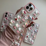 قاب شاین Hello Kitty طرح هلوکیتی برجسته مناسب گوشی آیفون