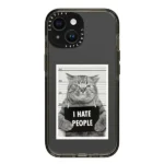قاب چاپی سفارشی شفاف casetify طرح hate people کد 0463 مناسب گوشی آیفون