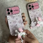 قاب خرگوش طرح sweet bunny با آویز مناسب گوشی آیفون - Image 3