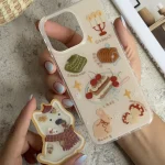 قاب پاپ سوکت متحرک سگ کریسمس طرح Candle Puppy مناسب گوشی آیفون - Image 2