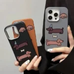 قاب چرمی سگ طرح Dachshund dog مناسب گوشی آیفون