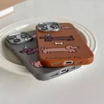 قاب چرمی سگ طرح Dachshund dog مناسب گوشی آیفون - Image 3